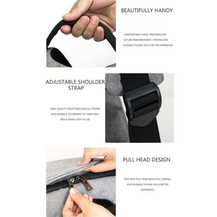 Multi-Function Large Capacity Travel Anti-theft Security Casual Backpack Laptop Computer Bag with External USB Charging Interface for Men / Women, Size: 42 x 29 x 14 cm, Black, Grey, Blue, Purple