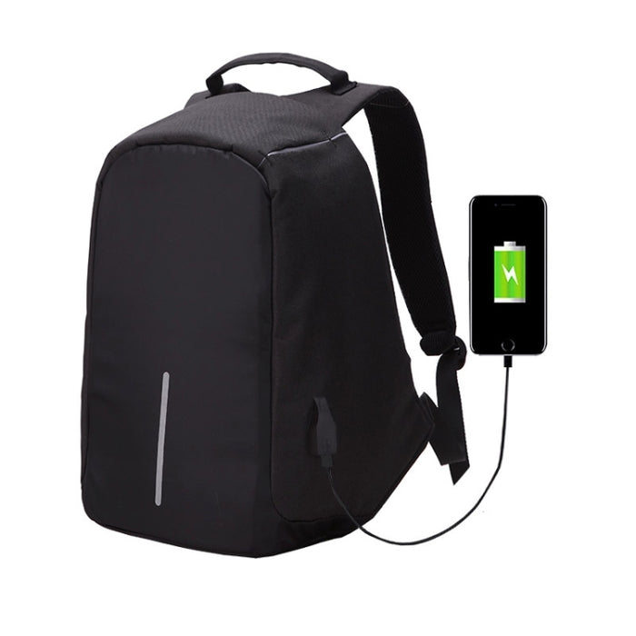 Multi-Function Large Capacity Travel Anti-theft Security Casual Backpack Laptop Computer Bag with External USB Charging Interface for Men / Women, Size: 42 x 29 x 14 cm, Black, Grey, Blue, Purple