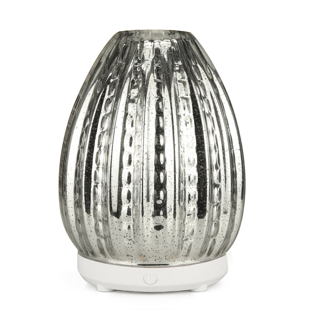 100ml Creative Vase Shape Aromatherapy Machine 3D Glass Humidifier Automatic Alcohol Sprayer with Colorful LED Lamp, 3D Glass Humidifier