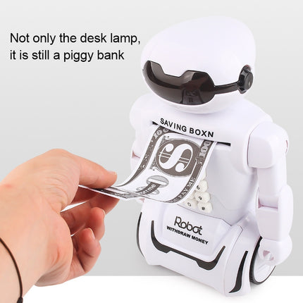Multi-function Robot Piggy Bank Desk Lamp Code Money Box for Children