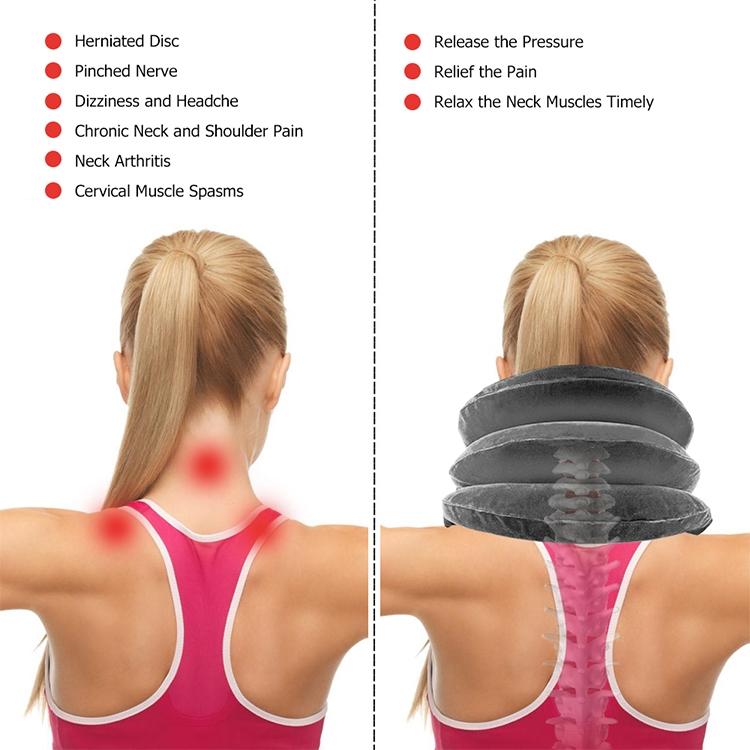 Household Full Cashmere Cervical Traction Instrument Neck Protection Inflatable Cervical Spine Massage Instrument