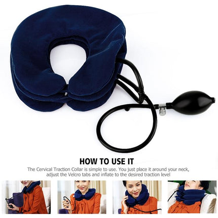 Household Full Cashmere Cervical Traction Instrument Neck Protection Inflatable Cervical Spine Massage Instrument