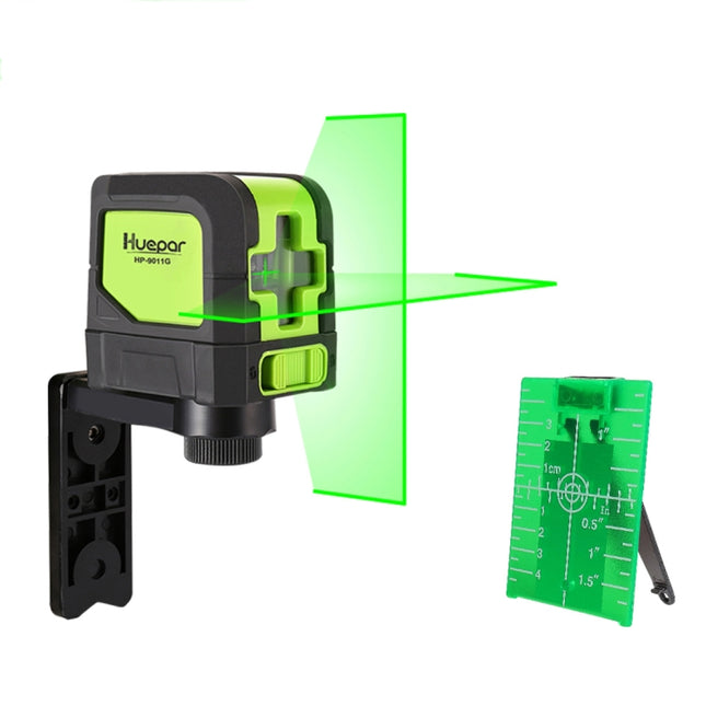9011G 1V1H 15mW 2 Line Green Beam Laser Level Covering Walls and Floors
