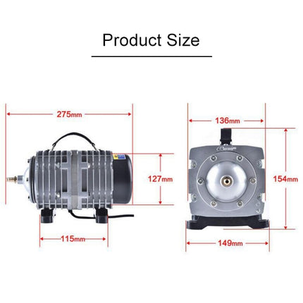 ACO-008 120W 110L/Min Electromagnetic Air Pump Compressor Seafood Fish Tank Increase Oxygen Air Flow Spliter, US Plug, ACO-008