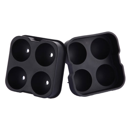 Ball Shape 4-Grid Silicone Ice Cube Mold, Ball Shape
