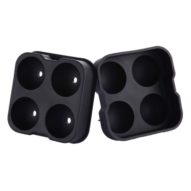 Ball Shape 4-Grid Silicone Ice Cube Mold, Ball Shape