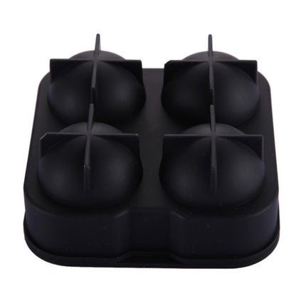 Ball Shape 4-Grid Silicone Ice Cube Mold, Ball Shape