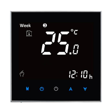 BHT-2001 3A Load Water Heating Type LCD Digital Heating Room Thermostat, Display Clock / Temperature / Time / Week / Heat etc.