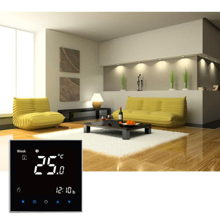 BHT-2001 3A Load Water Heating Type LCD Digital Heating Room Thermostat, Display Clock / Temperature / Time / Week / Heat etc.