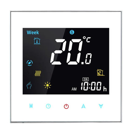 BHT-3001 16A Load Electronic Heating Type LCD Digital Heating Room Thermostat with Sensor, Display Clock / Temperature  / Time / Week / Heat etc., BHT-3001 16A (Black), BHT-3001 16A (White)