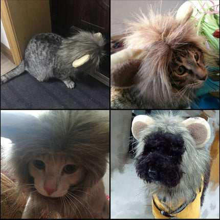 Lion Style Cute Pet Clothes for Regular Size Cats or Small Dogs with About 26cm Head Girth