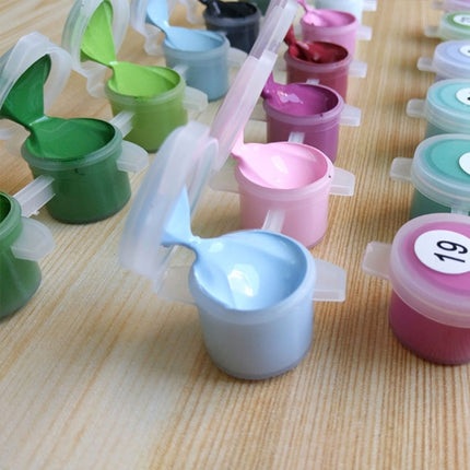 DIY Creative Paint By Numbers Oil Painting Kiss Lovers Art Painting without Framework, Size: 40*50 cm, Kiss Lovers Art Painting