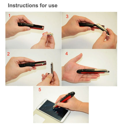 PR-08 2,4G Innovative kabellose Smart-Maus im Stift-Stil, effektive Reichweite: 10 m, PR-08 (Rot), PR-08 (Blau), PR-08 (Grau), PR-08 (Schwarz), PR-08 (Weiß)