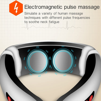 USB Charging 1300 mAh Electric Back Neck Shoulder Electrical Pulse Electric Shock Body Massager, USB Charging