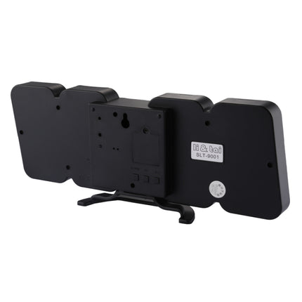 Modern 3D LED Sound Control Colorful Digital Alarm Clock Adjust Brightness Electronic Wall Glowing Hanging Clock with Remote Control