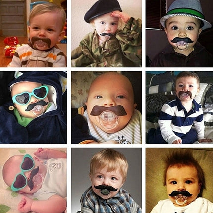 Funny Infant Mustache Baby Appease Nipple