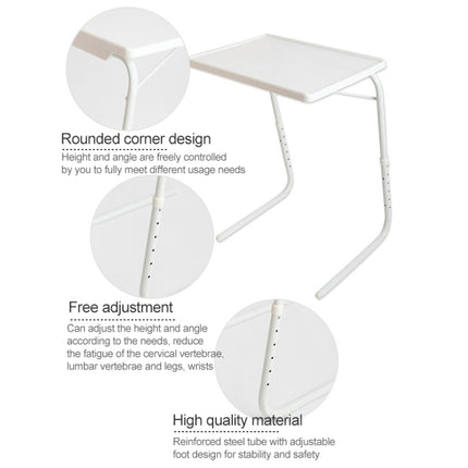Plastic Pad Steel Tube Bracket Liftable Foldable Portable Multi-purpose Laptop Table, Adjustable Height: 52-72cm, Adjustable Angle: 30 Degrees / 60 Degrees / 90 Degrees, Adjustable Height: 52-72cm Pink, Adjustable Height: 52-72cm Blue                  ...
