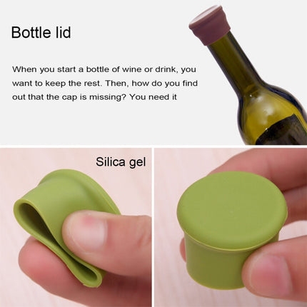 10 PCS Candy Color Silicone Wine Beer Condiments Bottle Stopper Random Color Delivery, 10 PCS Candy Color