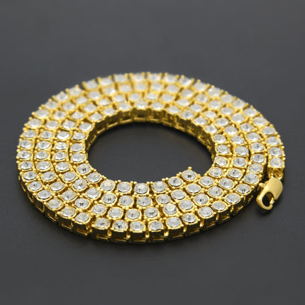 Mens Hip Hop Punk 1 Row Crystal Inlaid Alloy Necklace Chain, Size: 20 inch, Size: 20 inch