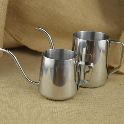 Long Narrow Spout 304 Stainless Steel Hand Drip Coffee Pot with Hanging Ear, 250ML