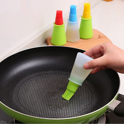 Kitchen Silicone Oil Brush Grill Brush Oil Bottle,Random Color Delivery, 11.5x5cm