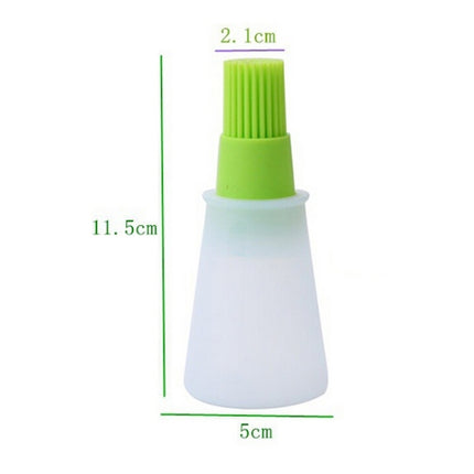 Kitchen Silicone Oil Brush Grill Brush Oil Bottle,Random Color Delivery, 11.5x5cm