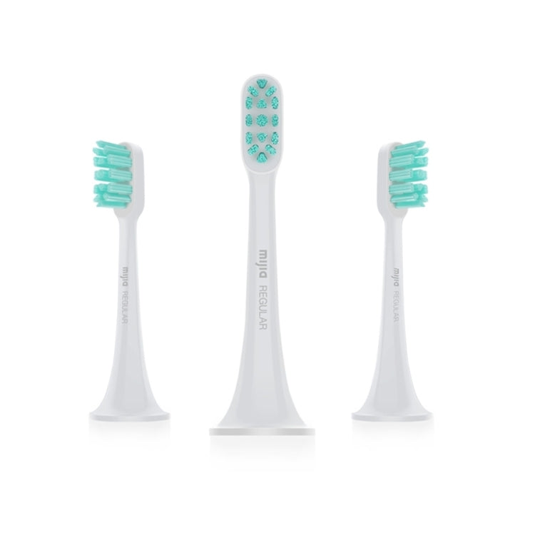 3 PCS Original Xiaomi Mijia Regular Replacement Brush Heads for Xiaomi Ultrasonic Electric Toothbrush (HC6109), Brush Heads Green