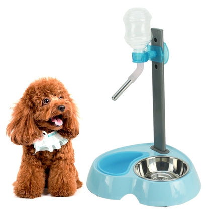 Pet Supplies Pet Dog Cat 2 in 1 Automatic Feeding & Watering Portable Pet Water Food Feeder,Random Color Delivery