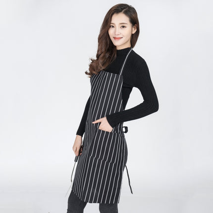 Black and White Stripes Unisex Chef Waiter Barista Aprons Work Aprons, Black and White Stripes Apron