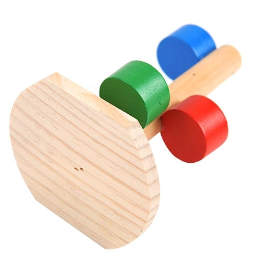 Pet Natural Wood Hamster Colorful Scaling Step Ladder Platform Toy for Small Pets