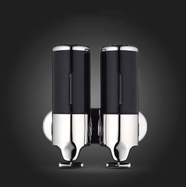 Dual Hotel Shower Manual Dispenser Wall Mounted Washing Liquid Shampoo Soap Bottle, Capacity: 1000ml, 1000ml/Black, 1000ml/Gold, 1000ml/Transparent, 1000ml/White, 1000ml/Dark Red, 1000ml/Silver
