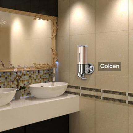 Dual Hotel Shower Manual Dispenser Wall Mounted Washing Liquid Shampoo Soap Bottle, Capacity: 1000ml, 1000ml/Gold, 1000ml/Transparent, 1000ml/White, 1000ml/Dark Red, 1000ml/Silver, 1000ml/Black