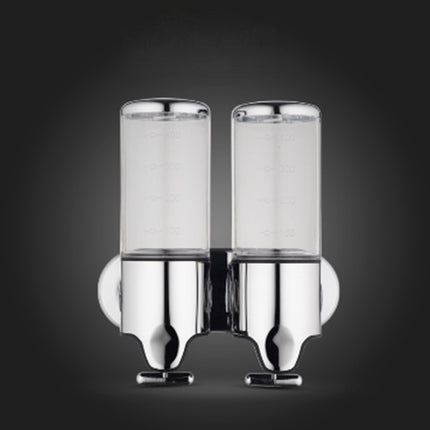 Dual Hotel Shower Manual Dispenser Wall Mounted Washing Liquid Shampoo Soap Bottle, Capacity: 1000ml, 1000ml/Gold, 1000ml/Transparent, 1000ml/White, 1000ml/Dark Red, 1000ml/Silver, 1000ml/Black