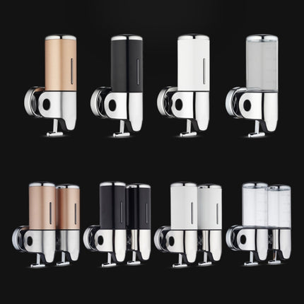 Dual Hotel Shower Manual Dispenser Wall Mounted Washing Liquid Shampoo Soap Bottle, Capacity: 1000ml, 1000ml/Gold, 1000ml/Transparent, 1000ml/White, 1000ml/Dark Red, 1000ml/Silver, 1000ml/Black