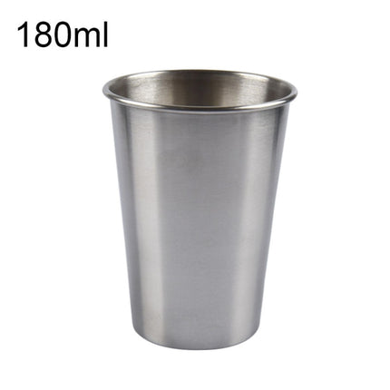 180ml Single Wall Electropolished Stainless Steel Brief Wine Cup(Silver), 180ml