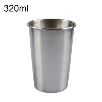 320ml Single Wall Electropolished Stainless Steel Brief Wine Cup(Silver), 320ml