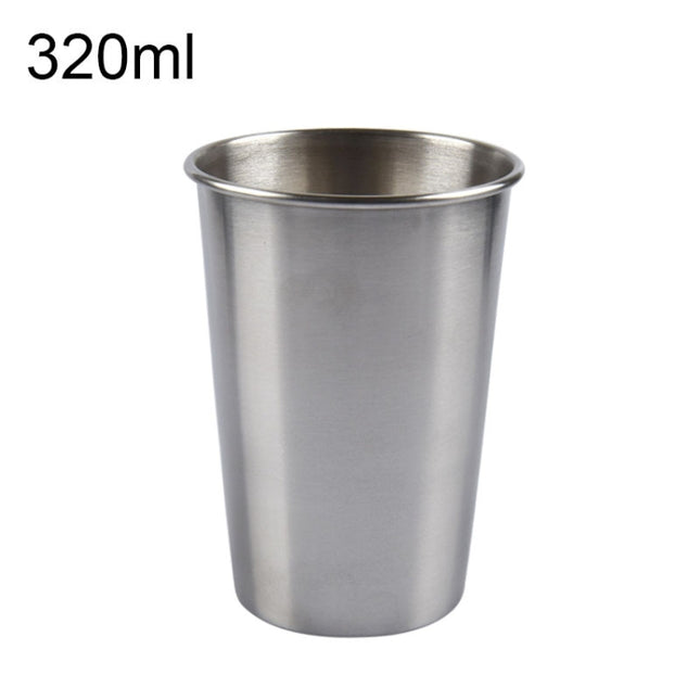 320ml Single Wall Electropolished Stainless Steel Brief Wine Cup(Silver), 320ml