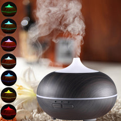 10W 150mL Wood Grain Aromatherapy Air Purifier Humidifier with LED Light for Office / Home Room, Air Purifier Humidifier with LED Light, 150ML