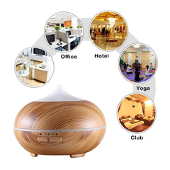 10W 150mL Wood Grain Aromatherapy Air Purifier Humidifier with LED Light for Office / Home Room, Air Purifier Humidifier with LED Light, 150ML