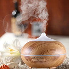 10W 150mL Wood Grain Aromatherapy Air Purifier Humidifier with LED Light for Office / Home Room, Air Purifier Humidifier with LED Light, 150ML