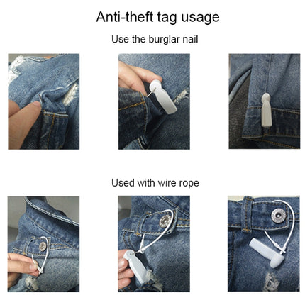 100pcs HTG-005 Small Hammer Anti-theft Magnetic Buckle EAS Anti-theft Sound and Magnetic Button Label for Supermarket Commodities, Random Color Delivery, HTG-005 Small Hammer