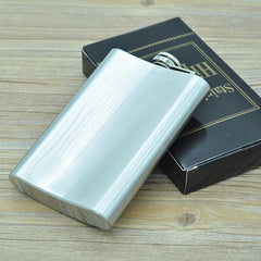 285mL (10oz) Outdoor Sports Handy Home Travel Wild Stainless Steel Portable Hip Flask(without Small Funnel)(Silver 285mL (10oz)), 285mL (10oz)