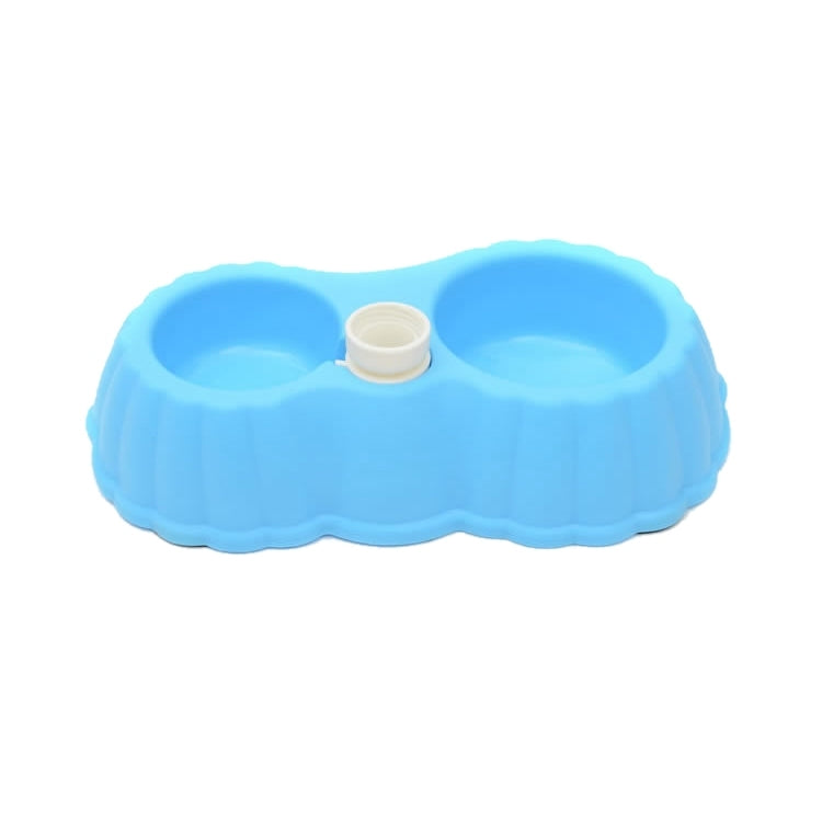 Pumpkin Shape Dog Cat Food Dish + Drinking Water Double Bowls with Automatic Water Dispenser, Size: S