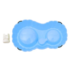 Pumpkin Shape Dog Cat Food Dish + Drinking Water Double Bowls with Automatic Water Dispenser, Size: S