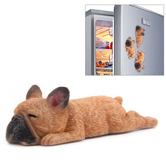 Home Decoration Lovely Rrunk on Sleep French Bulldog 3D Fridge Paste, NO Magnetic, French Bulldog  NO Magnetic