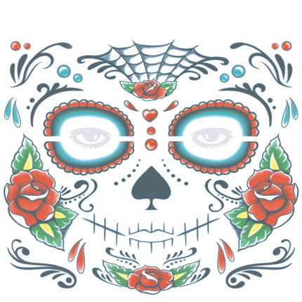 Halloween Waterproof Temporary Face Tattoo Stickers, Size: 240*210mm, 240*210mm