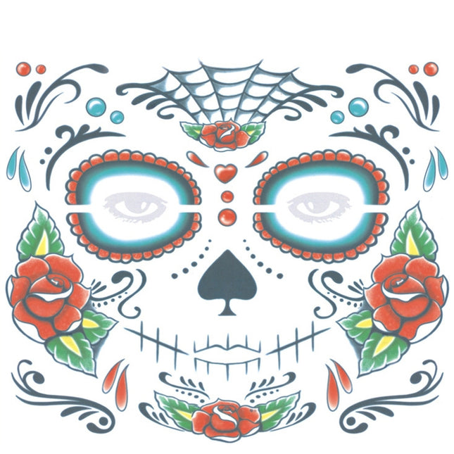 Halloween Waterproof Temporary Face Tattoo Stickers, Size: 240*210mm, 240*210mm
