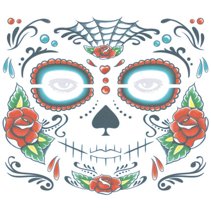 Halloween Waterproof Temporary Face Tattoo Stickers, Size: 240*210mm, 240*210mm