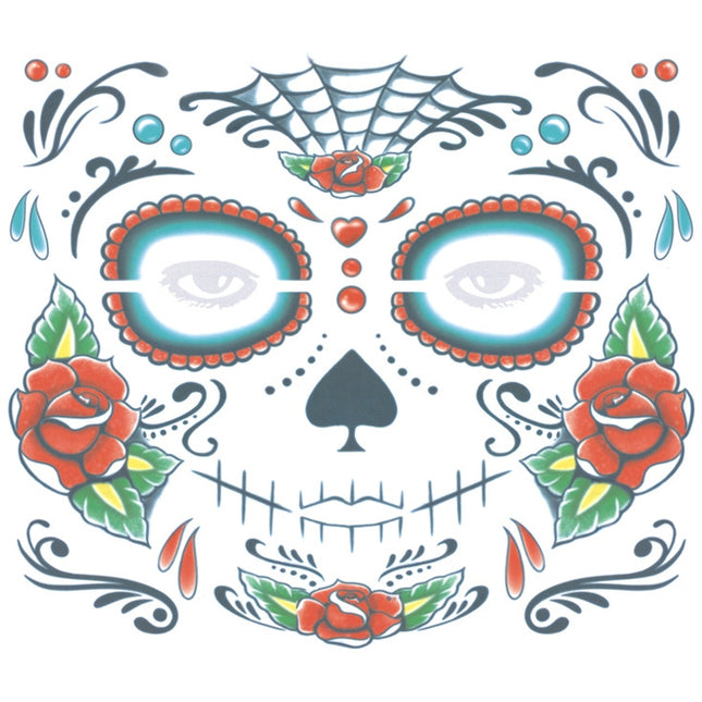 Halloween Waterproof Temporary Face Tattoo Stickers, Size: 240*210mm, 240*210mm