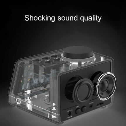 K11 Bluetooth Alarm Clock Speaker Creative Digital Music Clock Display Radio with Dual USB Interface, Support U Disk / TF Card / FM / AUX, EU Plug, EU Plug(Black), EU Plug(White)